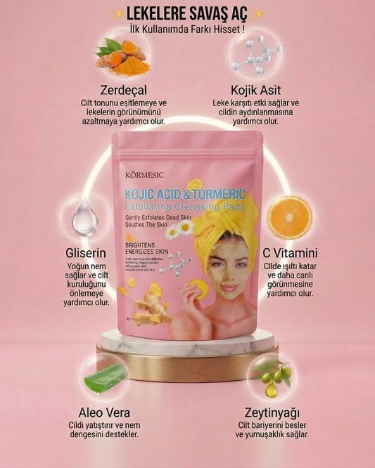 Zerdeçal İçeren Nazik Peeling Pedleri  & Cildiniz Parlasın