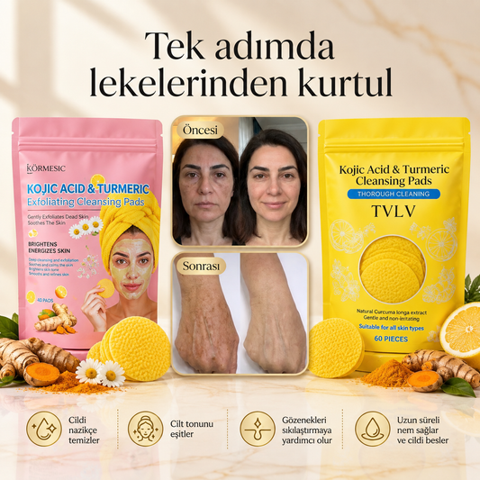 Zerdeçal İçeren Nazik Peeling Pedleri  & Cildiniz Parlasın