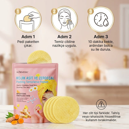 Zerdeçal İçeren Nazik Peeling Pedleri  & Cildiniz Parlasın