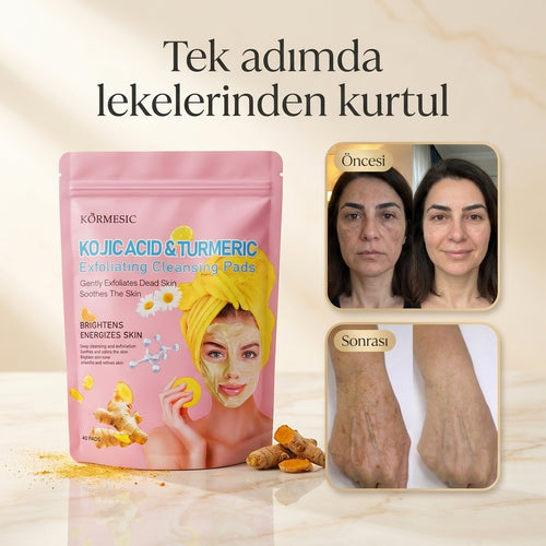 Zerdeçal İçeren Nazik Peeling Pedleri  & Cildiniz Parlasın